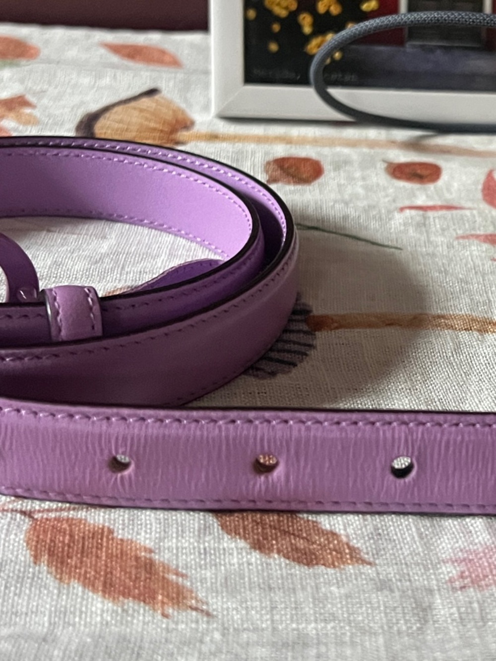 Gucci GG Marmont Buckle Belt 2mm lavender purple 90mm - Picture 7 of 8